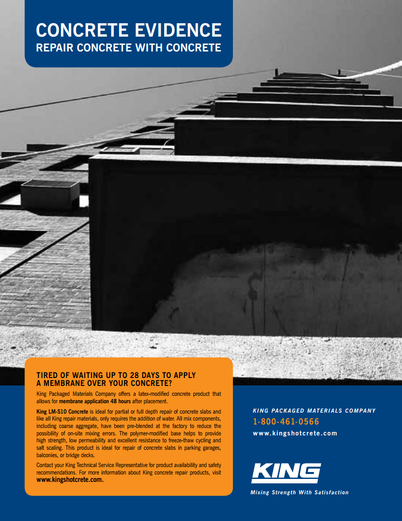 King Construction Products > Resources & Publications > Advertisements
