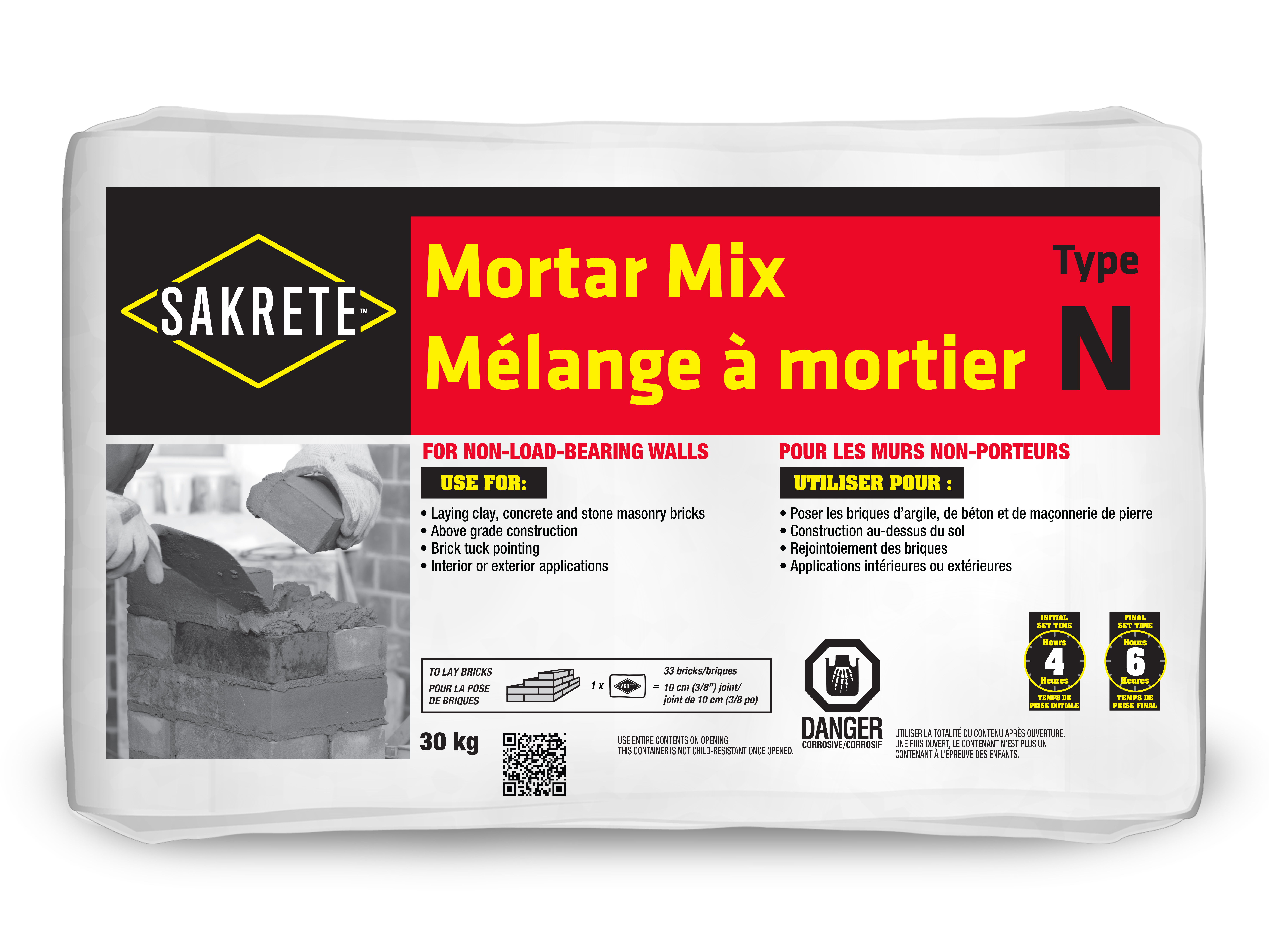 SAKRETE Mortar Mix, Type N (2017) > King Home Improvement