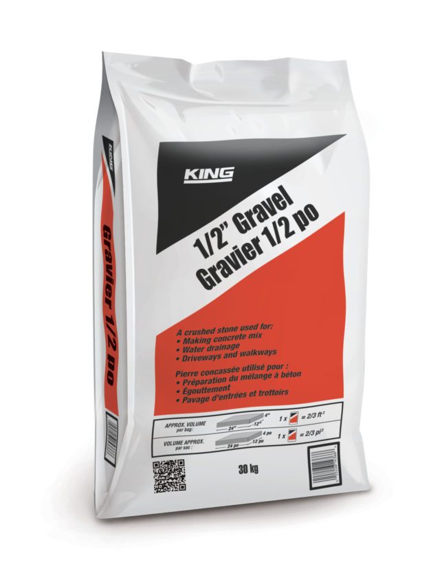 bags of crushed stone