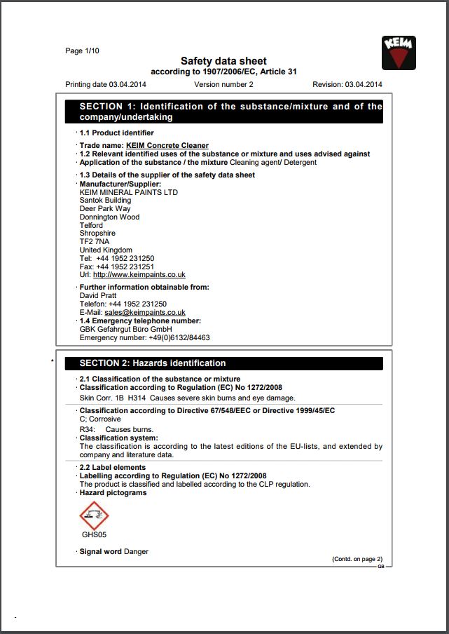 KEIM Concrete Cleaner ENG > KING Masonry Products
