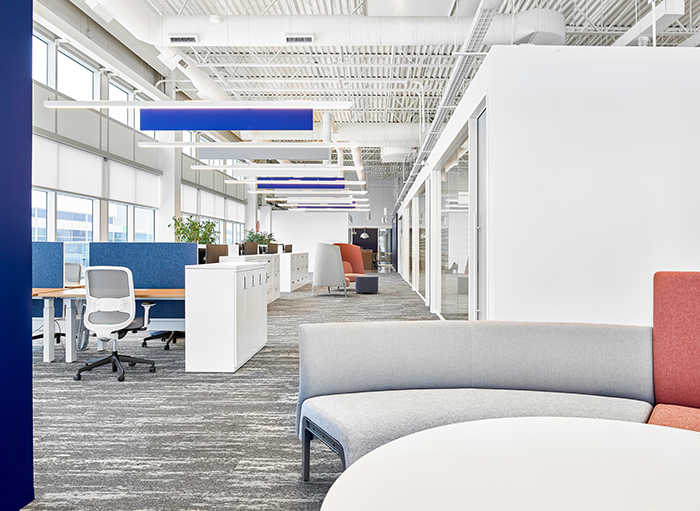 KPM Industries Oakville Office Project Hallway Seating